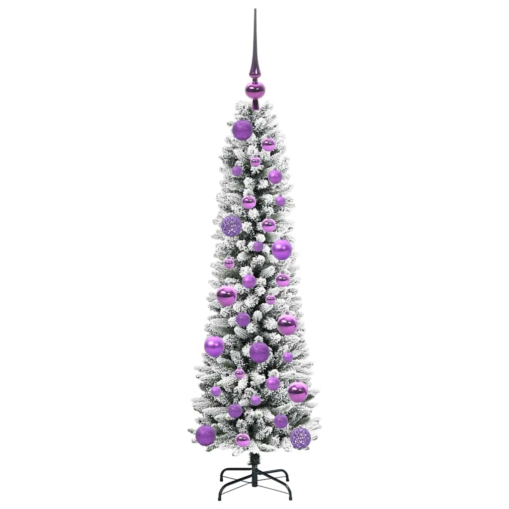 Kunstigt juletræ med stativ Hvid 120 cm PVC og metal og plast