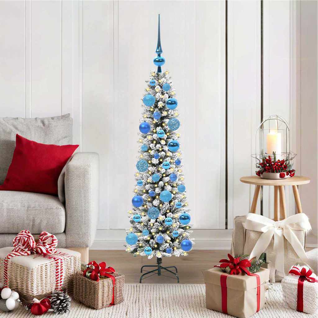 Kunstigt juletræ med stativ Hvid 120 cm PVC og metal og plast