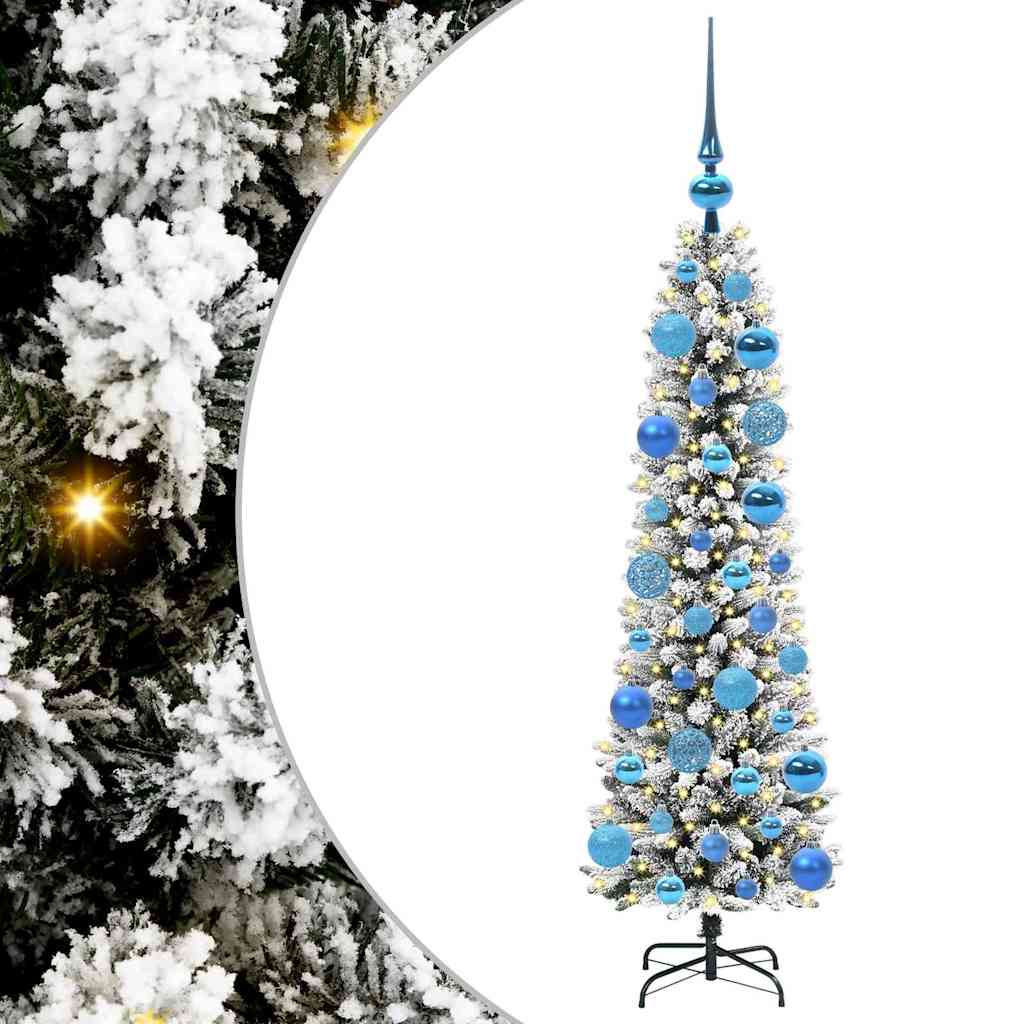 Kunstigt juletræ med stativ Hvid 120 cm PVC og metal og plast