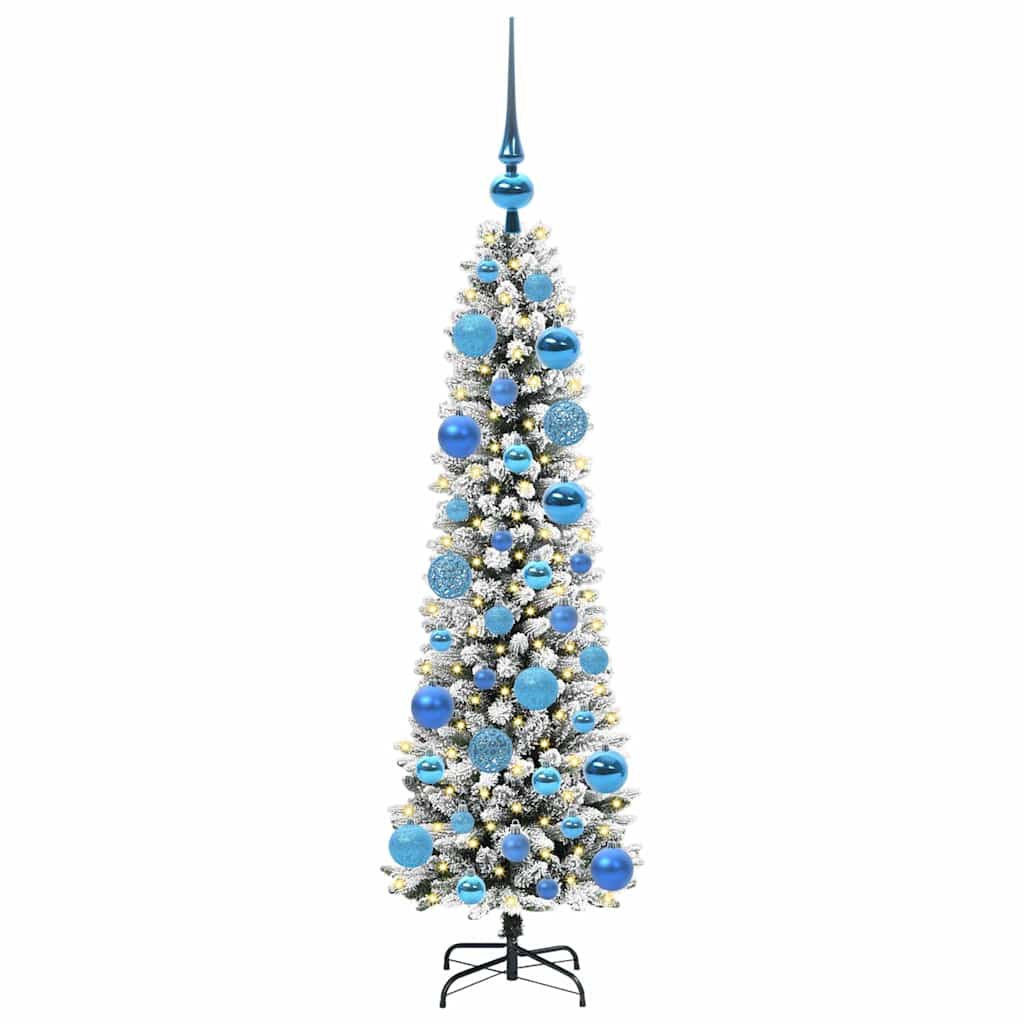 Kunstigt juletræ med stativ Hvid 120 cm PVC og metal og plast
