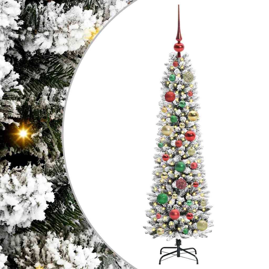 Kunstigt juletræ med stativ Hvid 120 cm PVC og metal og plast
