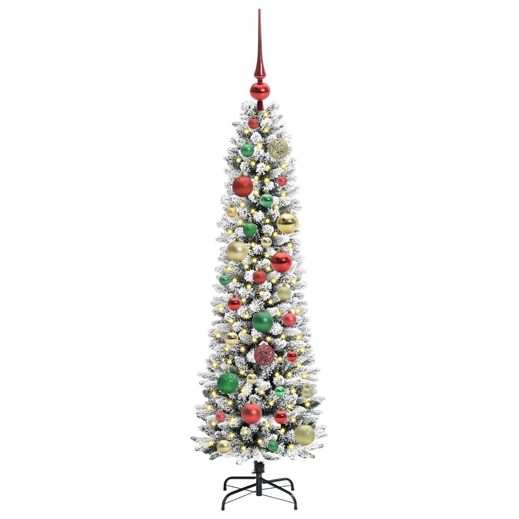 Kunstigt juletræ med stativ Hvid 120 cm PVC og metal og plast