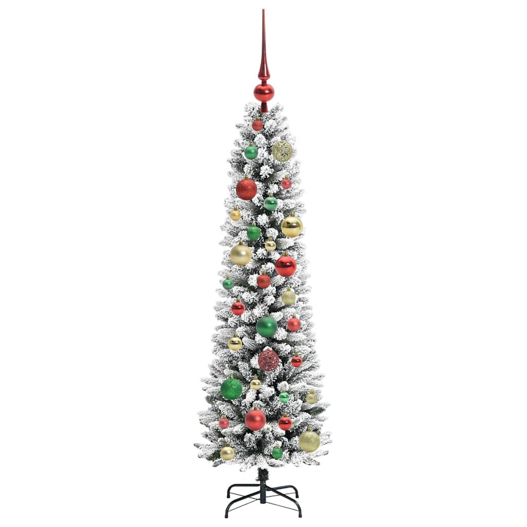 Kunstigt juletræ med stativ Hvid 120 cm PVC og metal og plast