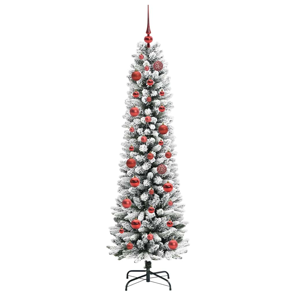 Kunstigt juletræ med stativ Hvid 150 cm PVC og metal og plast