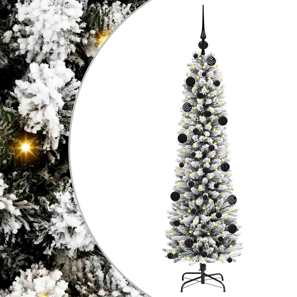 Kunstigt juletræ med stativ Hvid 150 cm PVC og metal og plast