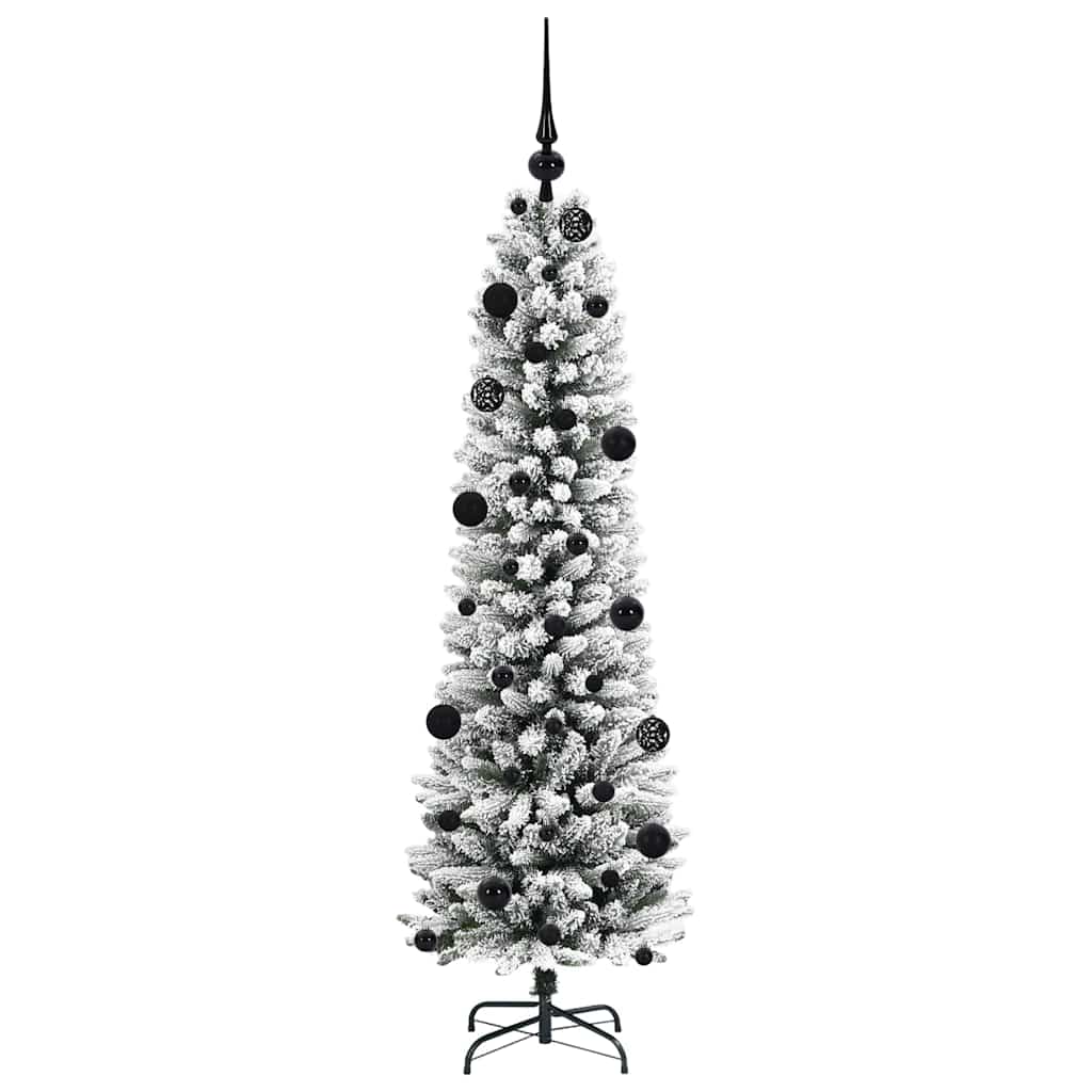 Kunstigt juletræ med stativ Hvid 150 cm PVC og metal og plast