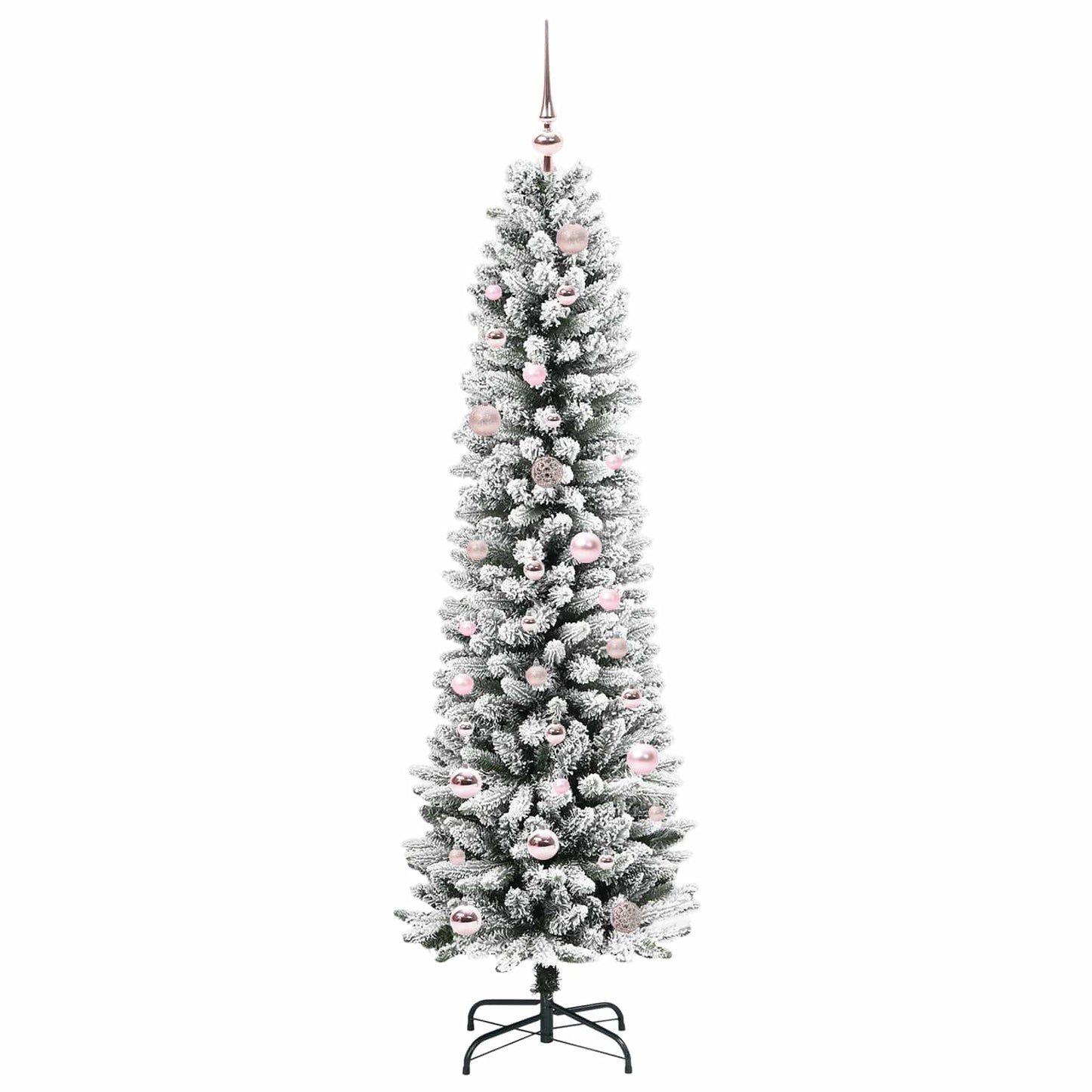 Kunstigt juletræ med stativ Hvid 150 cm PVC og metal og plast