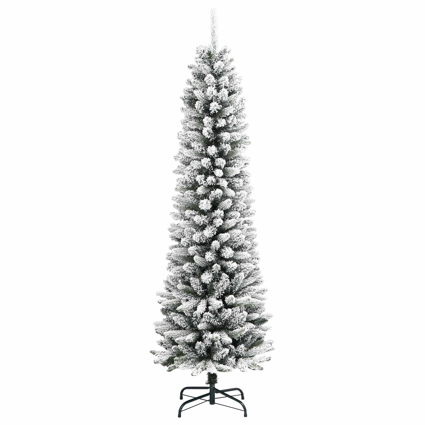 Kunstigt juletræ med stativ Hvid 150 cm PVC og metal og plast