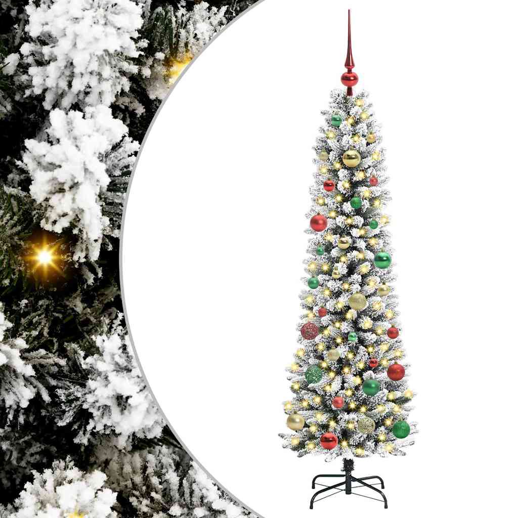 Kunstigt juletræ med stativ Hvid 150 cm PVC og metal og plast