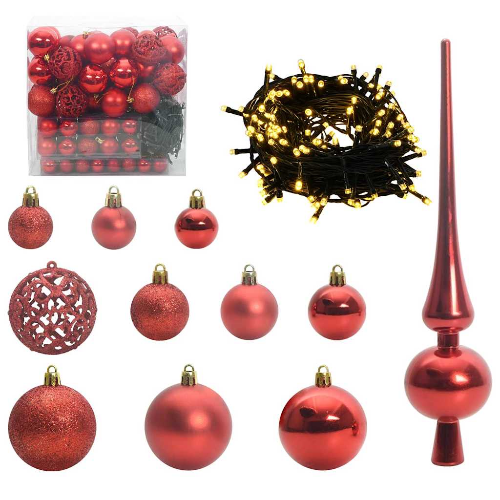 Kunstigt juletræ med stativ Hvid 180 cm PVC og metal og plast