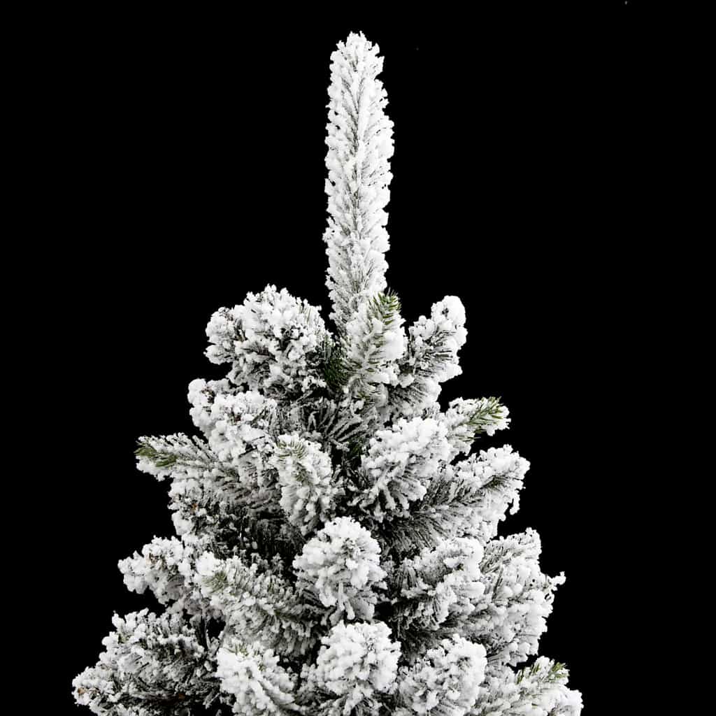 Kunstigt juletræ med stativ Hvid 180 cm PVC og metal og plast