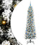 Kunstigt juletræ med stativ Hvid 210 cm PVC og metal og plast
