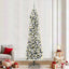 Kunstigt juletræ med stativ Hvid 240 cm PVC og metal og plast