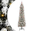 Kunstigt juletræ med stativ Hvid 240 cm PVC og metal og plast