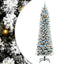 Kunstigt juletræ med stativ Hvid 240 cm PVC og metal og plast