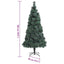 Kunstigt forudbelyst juletræ med 300 LED'er Grøn 180 cm PET