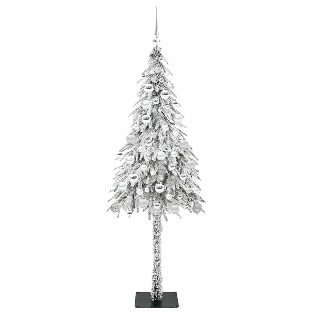 Juletræ med 300 LED'er med stativ Hvid 180 cm PE og Stål