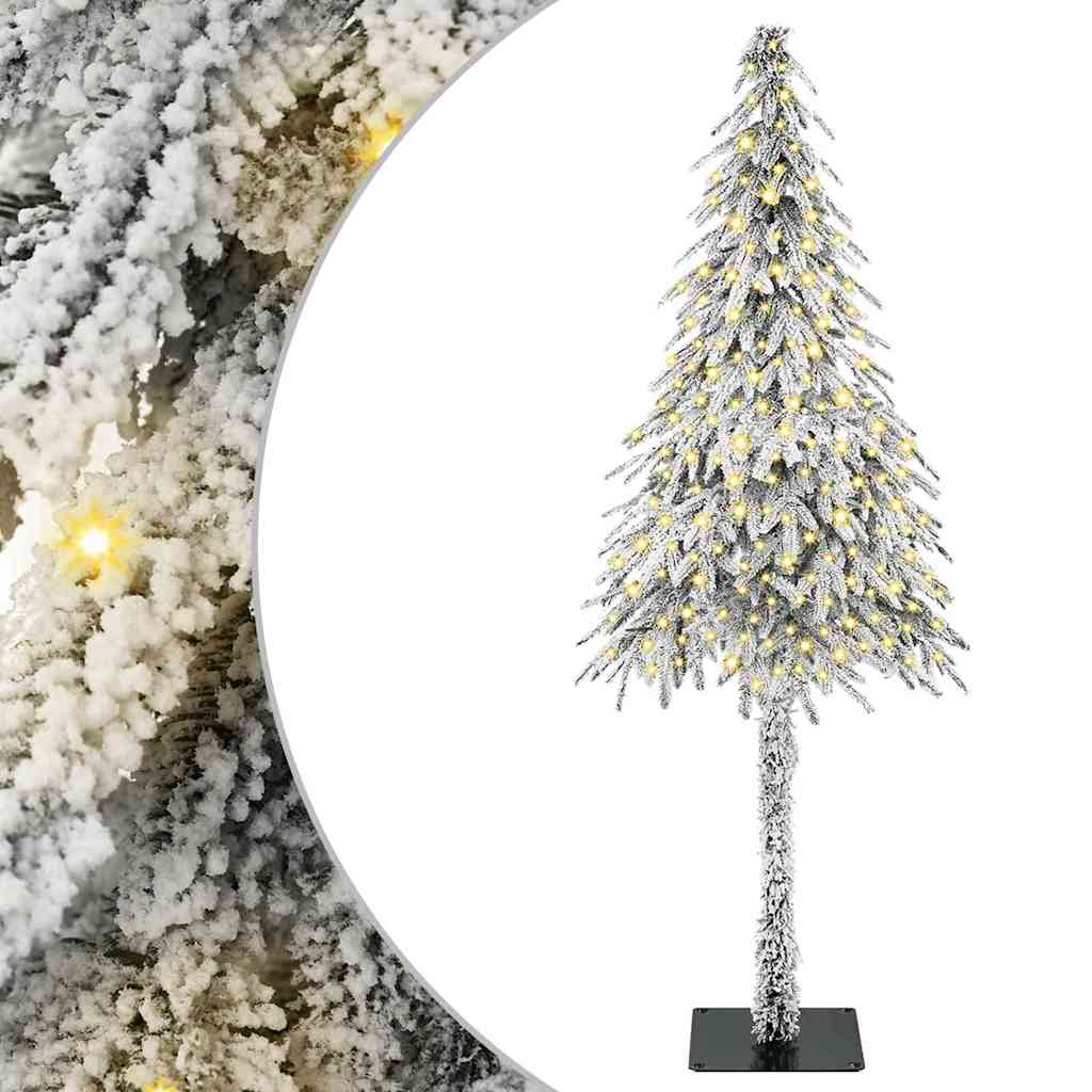 Juletræ med 300 LED'er med stativ Hvid 210 cm PE og Stål