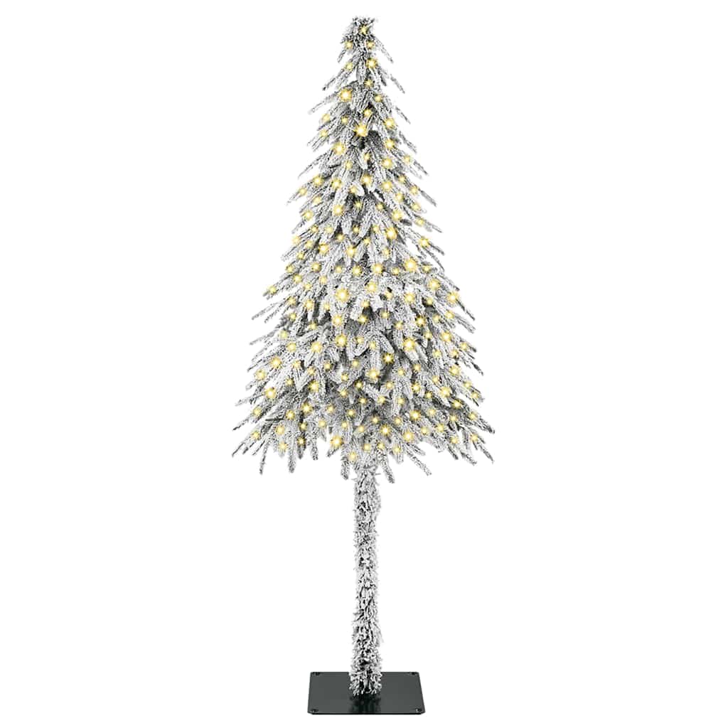 Juletræ med 300 LED'er med stativ Hvid 210 cm PE og Stål