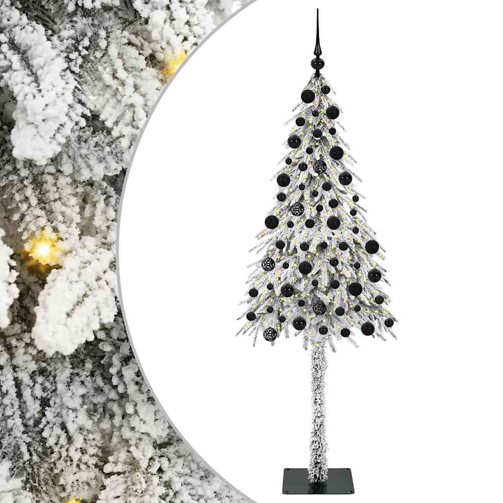 Juletræ med 300 LED'er med stativ Hvid 210 cm PE og Stål