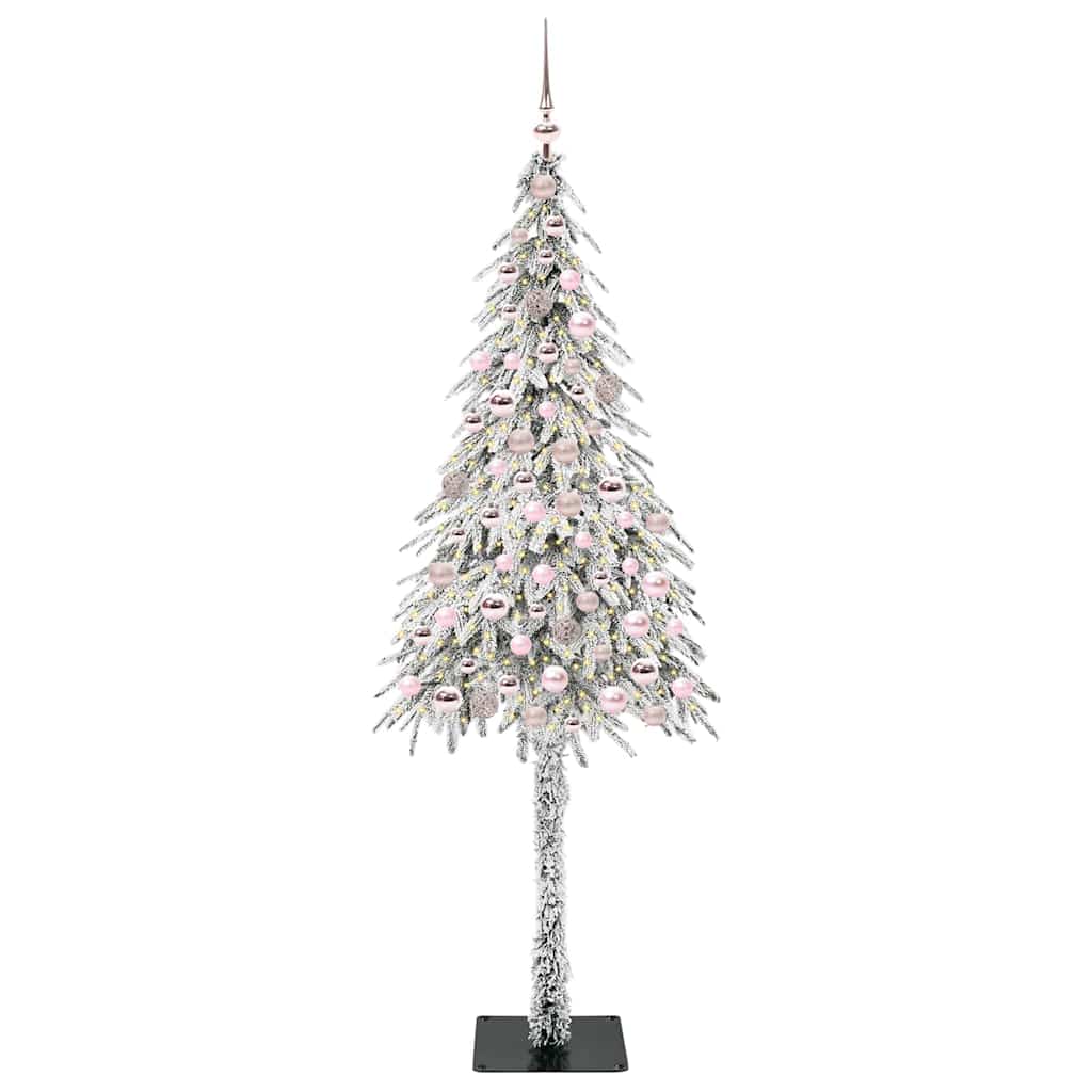 Juletræ med 300 LED'er med stativ Hvid 210 cm PE og Stål