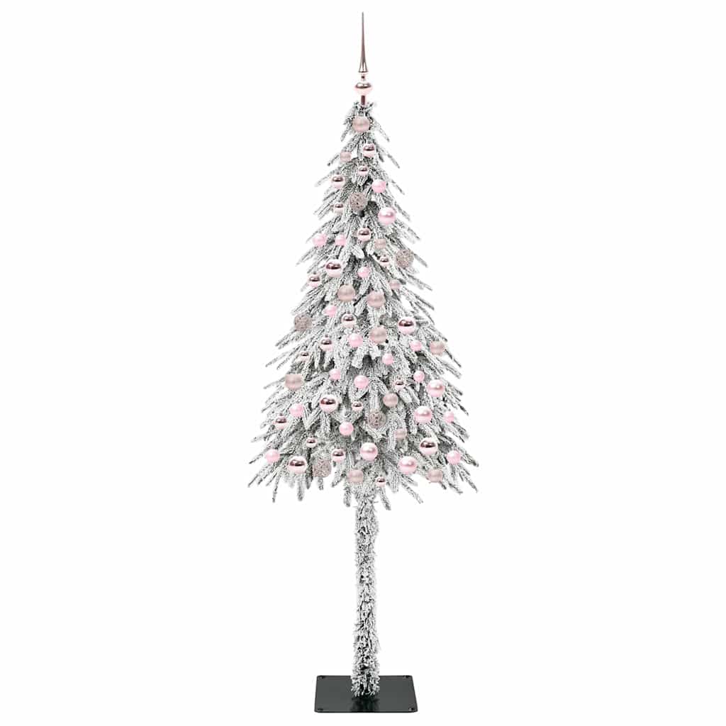 Juletræ med 300 LED'er med stativ Hvid 210 cm PE og Stål