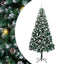 Kunstigt juletræ med stativ Grøn 210 cm PVC og Stål og Plastik