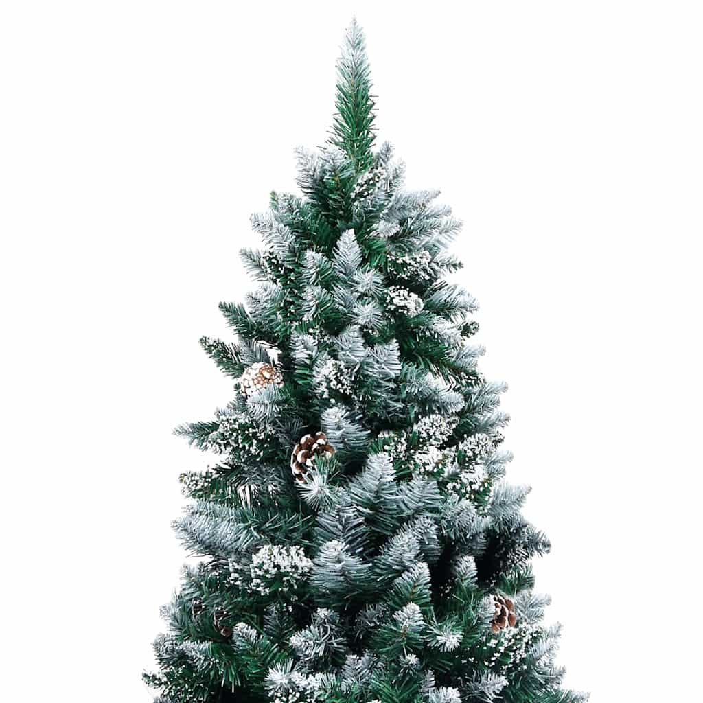 Kunstigt juletræ med stativ Grøn 210 cm PVC og Stål og Plastik