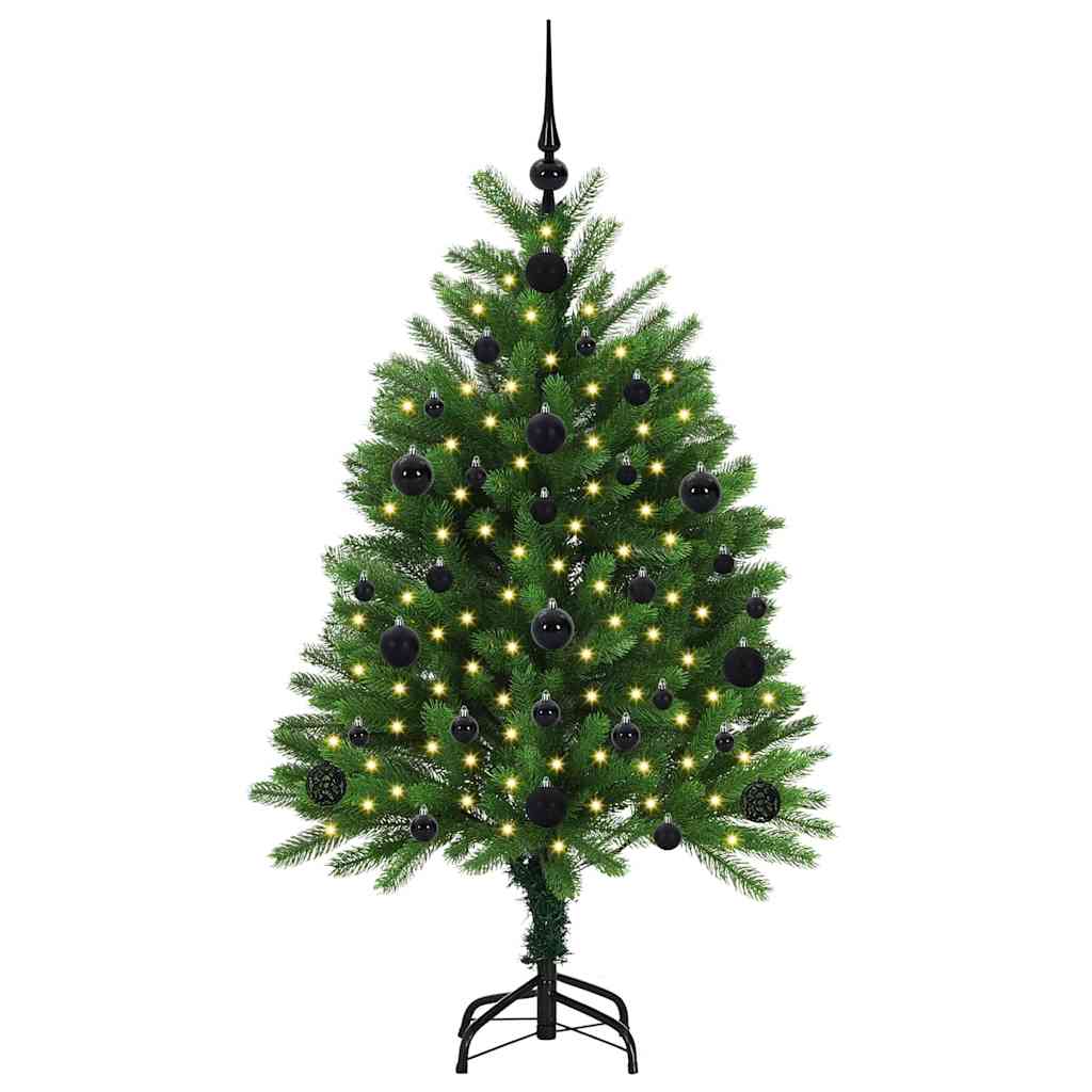 Juletræ med 150 LED'er med stativ Grøn 120 cm PE