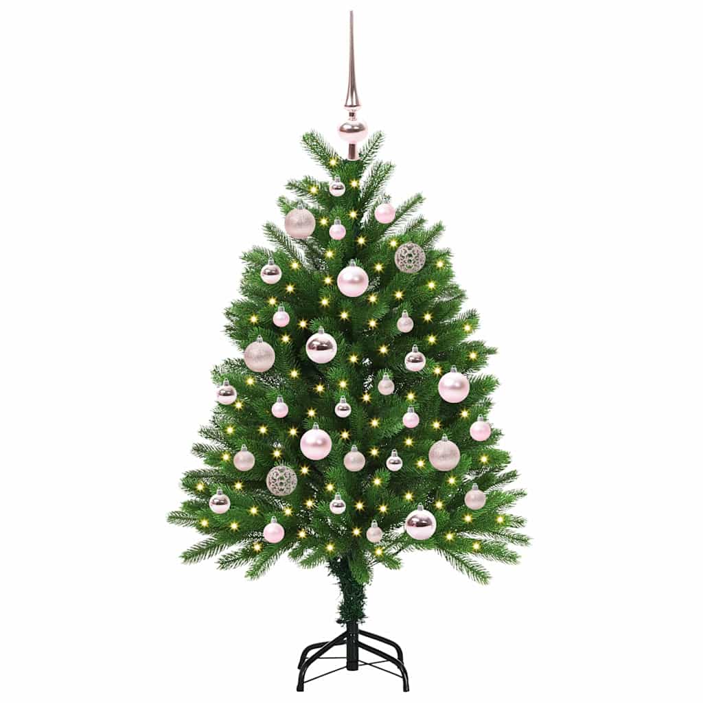 Juletræ med 150 LED'er med stativ Grøn 120 cm PE