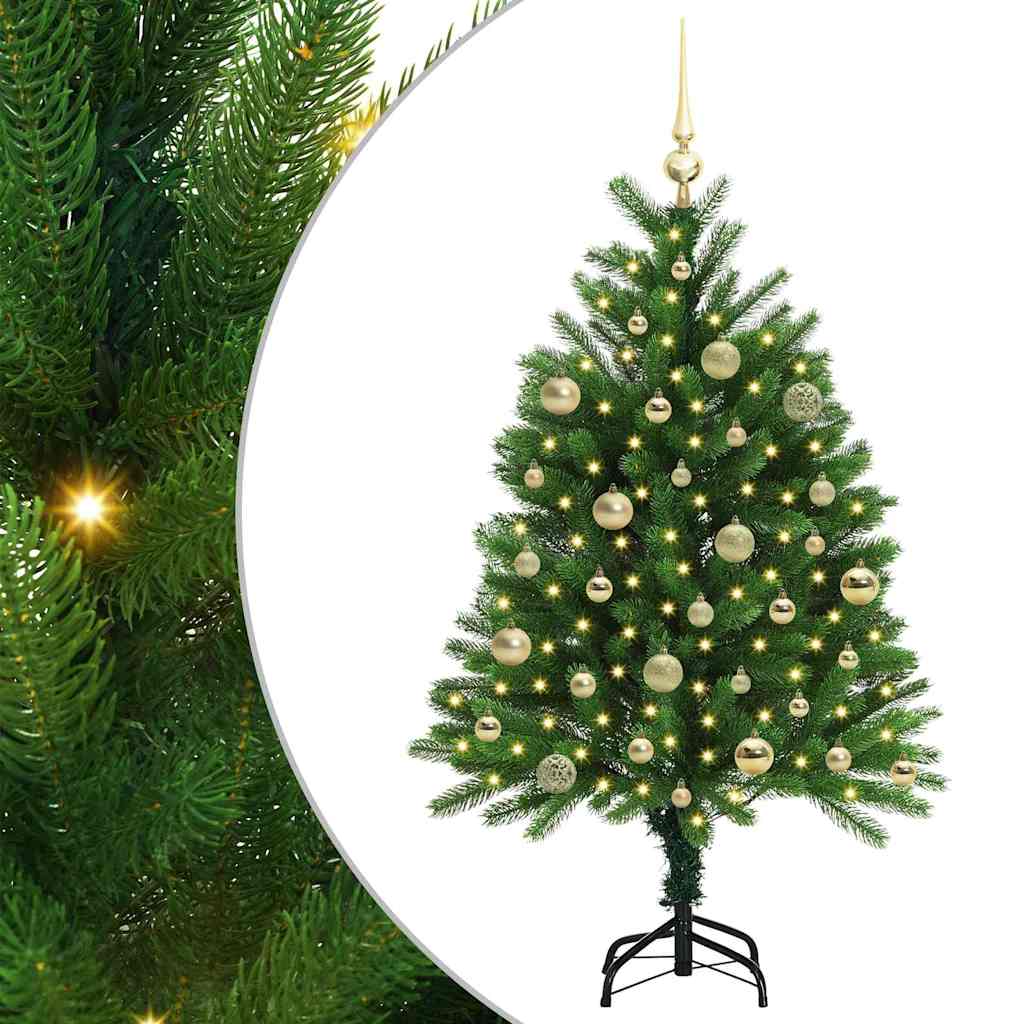 Juletræ med 150 LED'er med stativ Grøn 120 cm PE