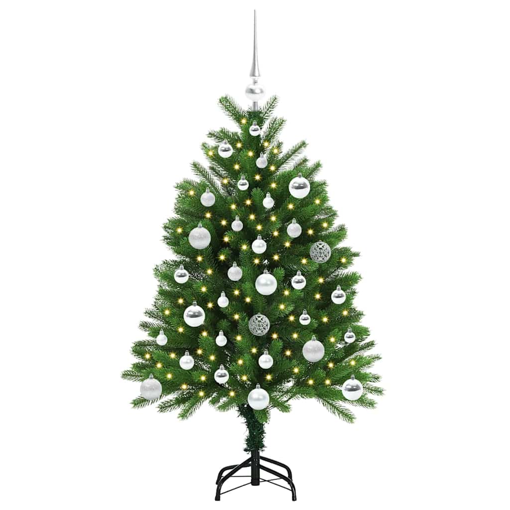 Juletræ med 150 LED'er med stativ Grøn 120 cm PE