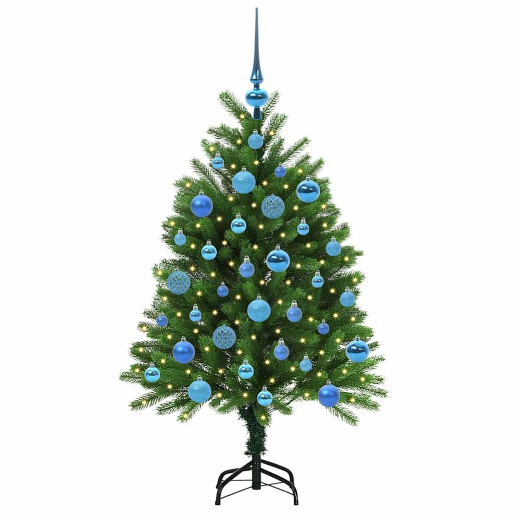 Juletræ med 150 LED'er med stativ Grøn 120 cm PE