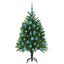 Juletræ med 150 LED'er med stativ Grøn 120 cm PE