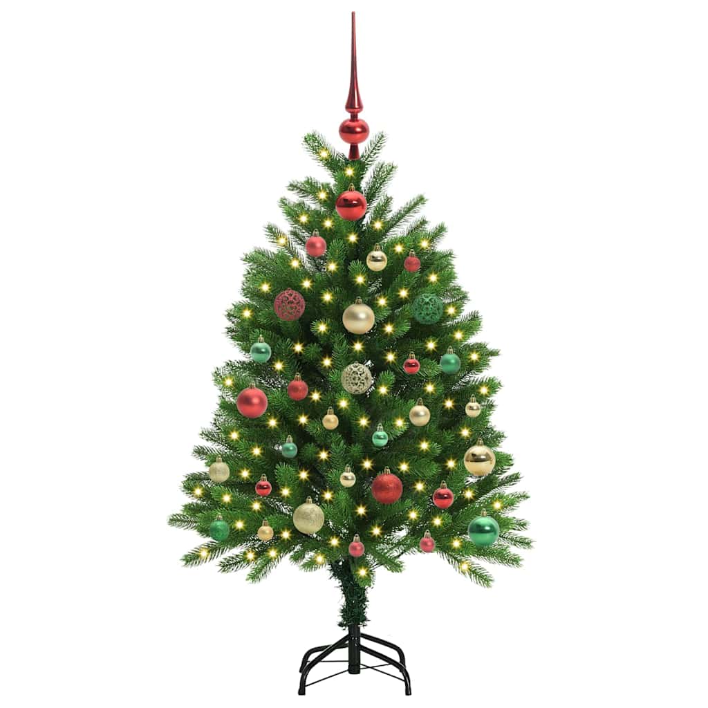 Juletræ med 150 LED'er med stativ Grøn 120 cm PE