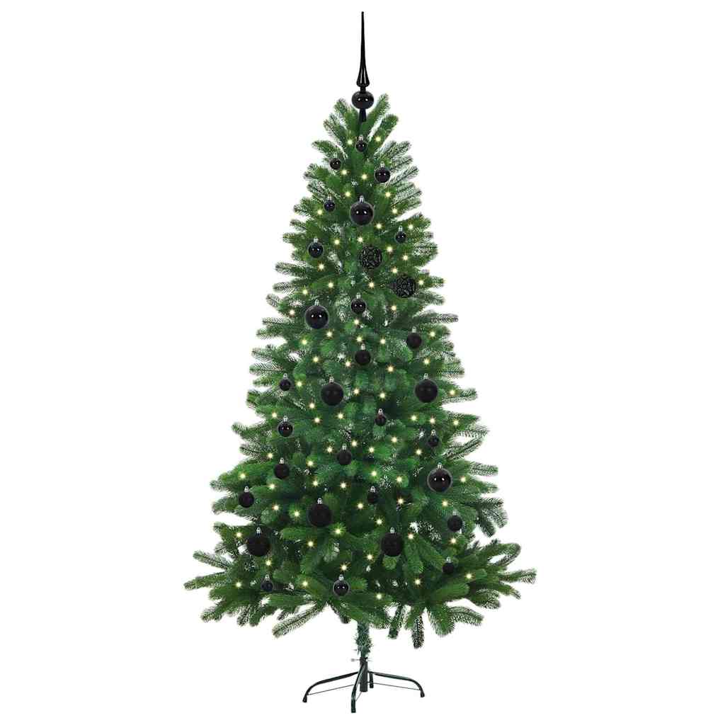 Juletræ med 150 LED'er med stativ Grøn 150 cm PE