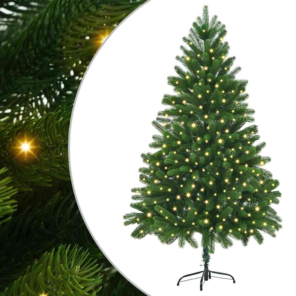 Juletræ med 300 LED'er med stativ Grøn 180 cm PE