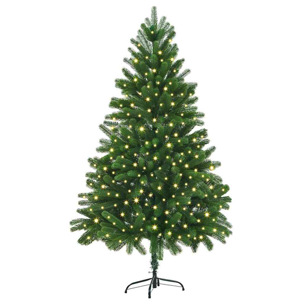 Juletræ med 300 LED'er med stativ Grøn 180 cm PE