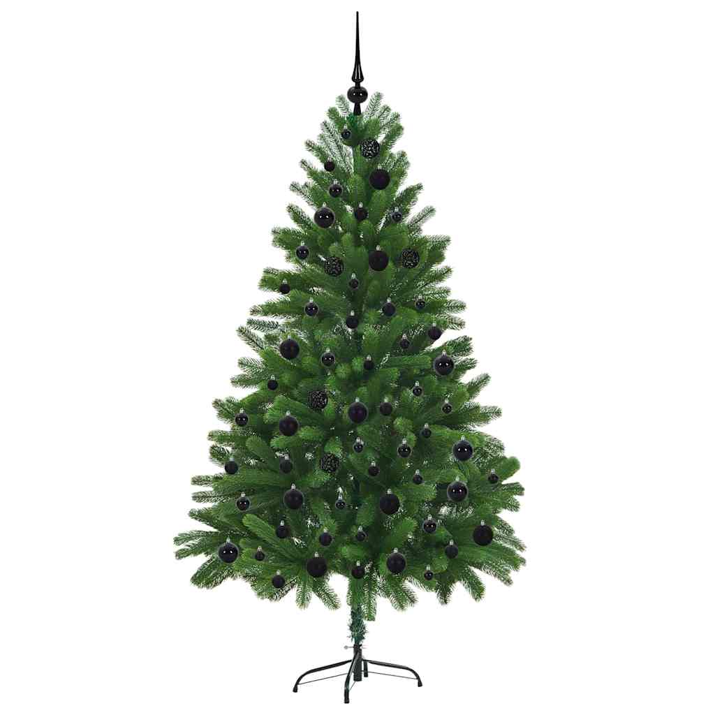 Juletræ med 300 LED'er med stativ Grøn 180 cm PE