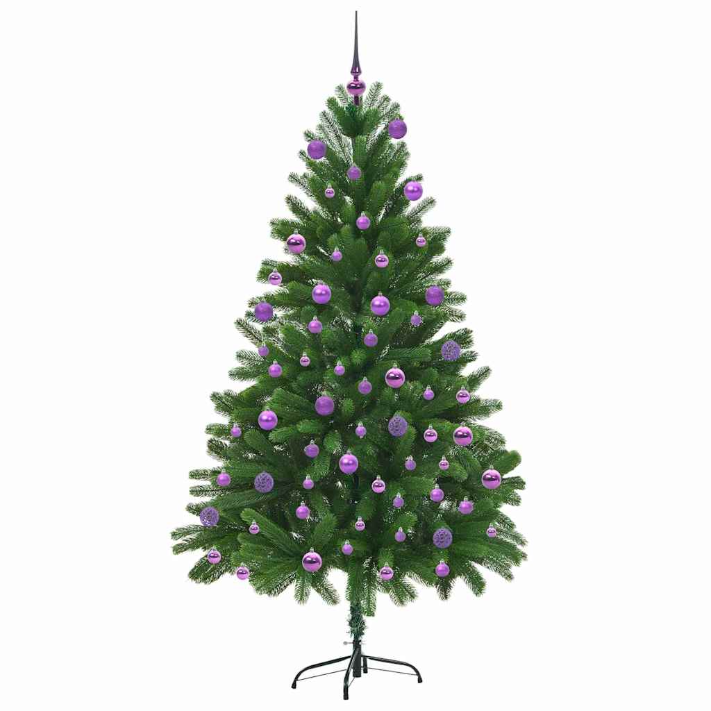 Juletræ med 300 LED'er med stativ Grøn 180 cm PE