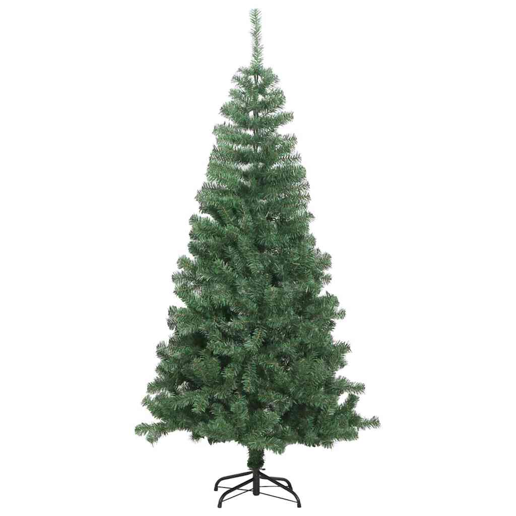 Juletræ med 150 LED'er med stativ Grøn 120 cm PVC