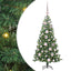 Juletræ med 150 LED'er med stativ Grøn 120 cm PVC