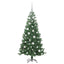 Juletræ med 150 LED'er med stativ Grøn 120 cm PVC