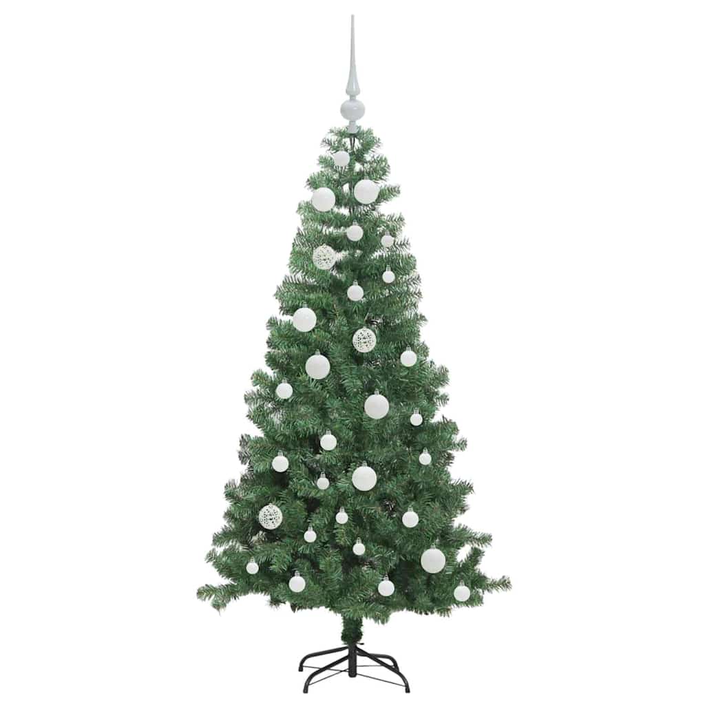 Juletræ med 150 LED'er med stativ Grøn 120 cm PVC