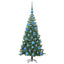 Juletræ med 150 LED'er med stativ Grøn 120 cm PVC