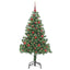 Juletræ med 150 LED'er med stativ Grøn 150 cm PVC