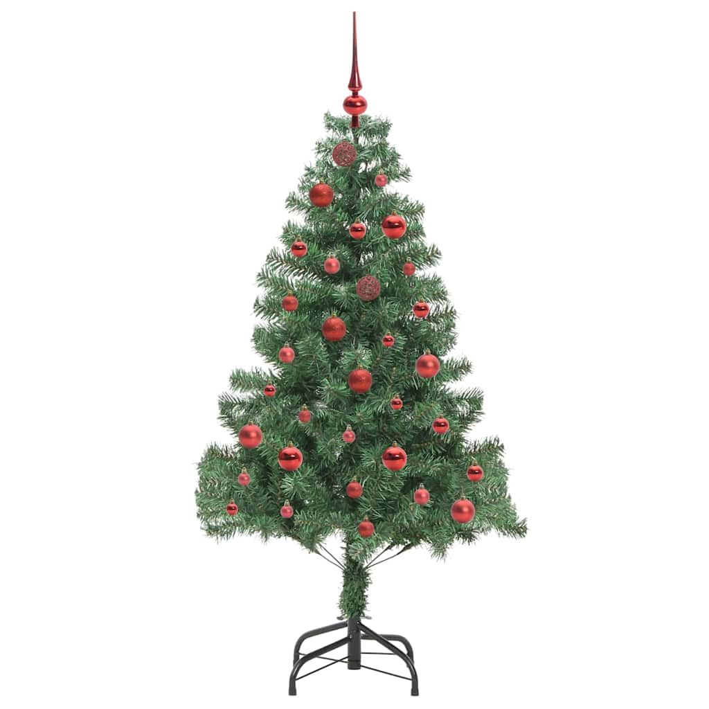Juletræ med 150 LED'er med stativ Grøn 150 cm PVC