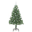 Juletræ med 150 LED'er med stativ Grøn 150 cm PVC