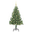 Juletræ med 150 LED'er med stativ Grøn 150 cm PVC