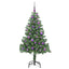 Juletræ med 150 LED'er med stativ Grøn 150 cm PVC